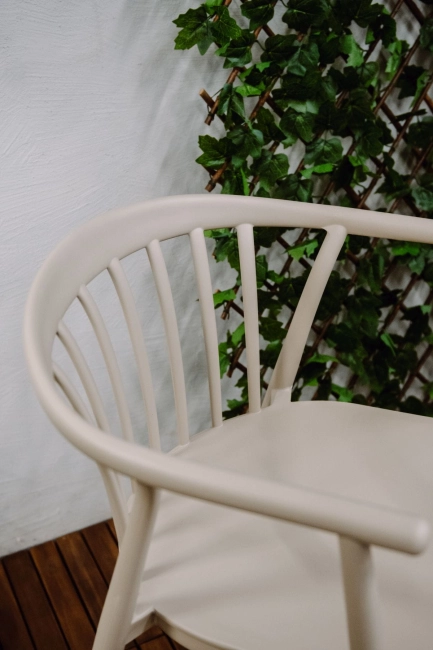 Zestaw 4szt. Krzesło Ogrodowe RIVA beżowe