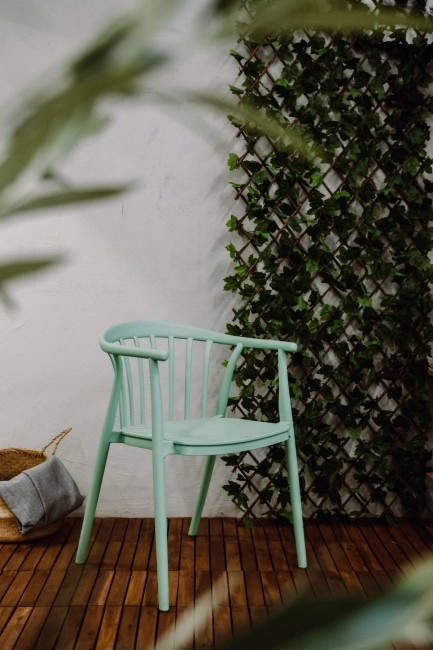 Zestaw 4szt. Krzesło Ogrodowe RIVA miętowe