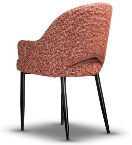 krzesło z podłokietnikiem do salonu GLORIA noga czarna