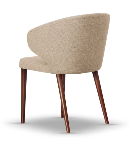 kubełkowe krzesło do jadalni MOLLY noga drewniana