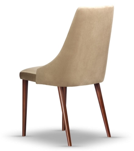 pikowane krzesło do salonu VALENTINO noga drewniana