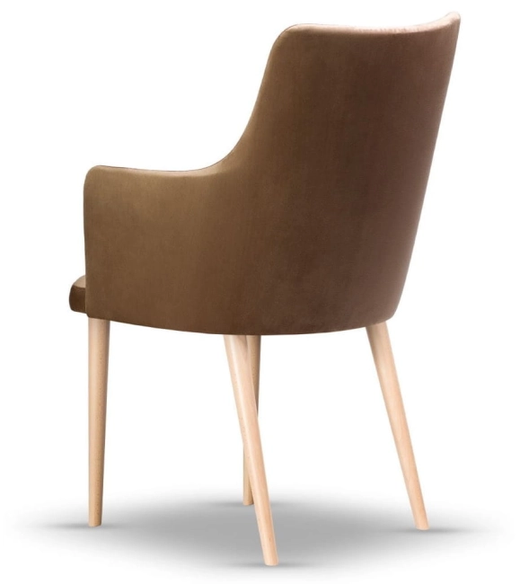 krzesło pikowane VALENTINO-2 z podłokietnikiem drewniana noga