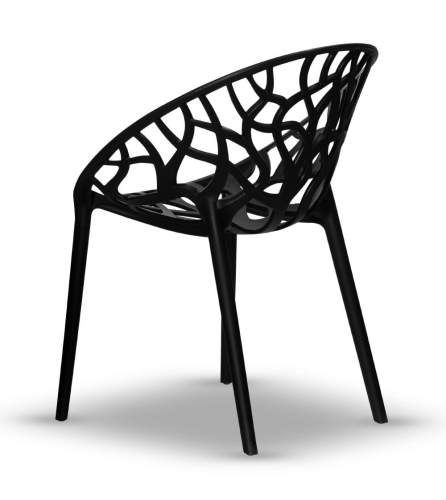 Zestaw 4szt. Krzesło Ogrodowe LUPE kolor czarny