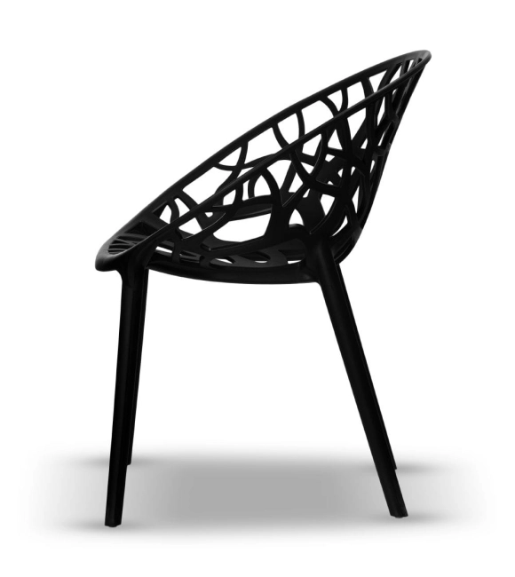 Zestaw 2szt. Krzesło Ogrodowe LUPE kolor czarny