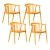 Zestaw 4szt. Krzesło Ogrodowe RIVA żółte