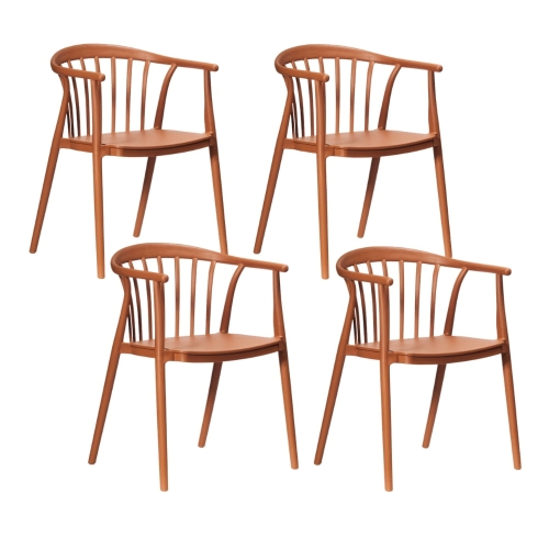 Zestaw 4szt. Krzesło Ogrodowe RIVA brązowe