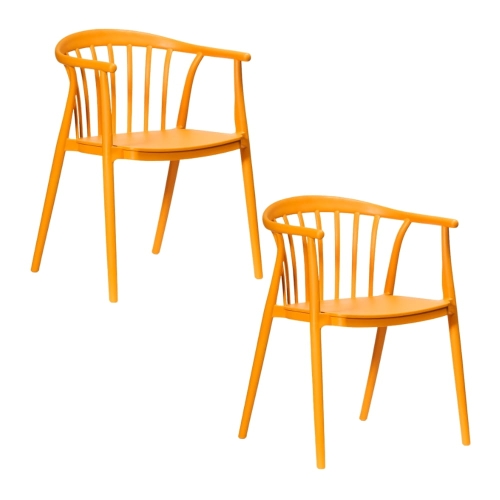 Zestaw 2szt. Krzesło Ogrodowe RIVA żółte