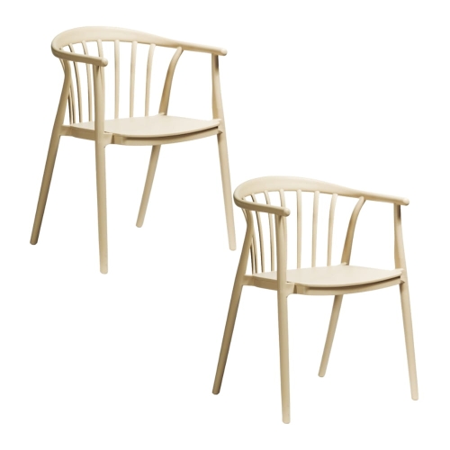 Zestaw 2szt. Krzesło Ogrodowe RIVA beżowe