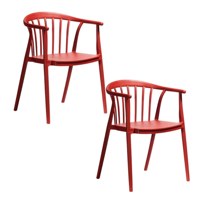 Zestaw 2szt. Krzesło Ogrodowe RIVA coral