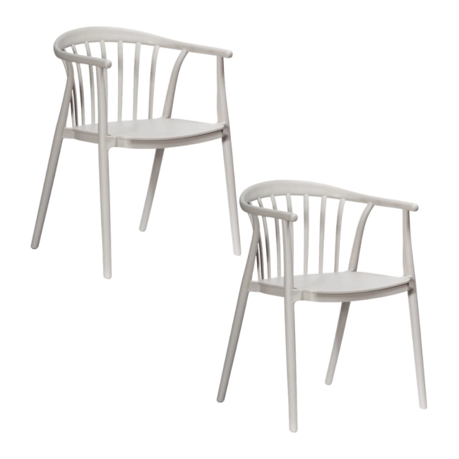 Zestaw 2szt. Krzesło Ogrodowe RIVA szare