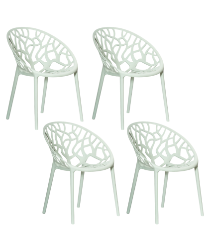 Zestaw 4szt. Krzesło Ogrodowe LUPE kolor oliwkowy