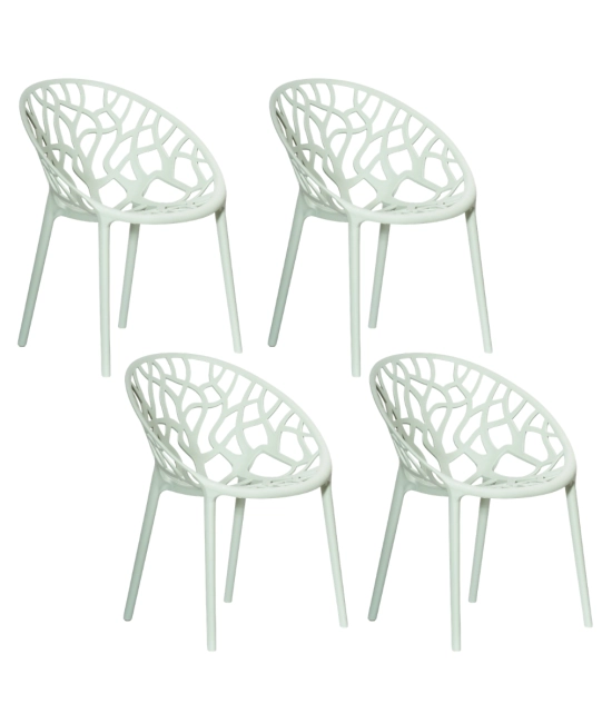 Zestaw 4szt. Krzesło Ogrodowe LUPE kolor oliwkowy