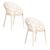 Zestaw 2szt. Krzesło Ogrodowe LUPE kolor beżowy