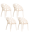Zestaw 4szt. Krzesło Ogrodowe LUPE kolor beżowy
