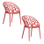 Zestaw 2szt. Krzesło Ogrodowe LUPE kolor coral