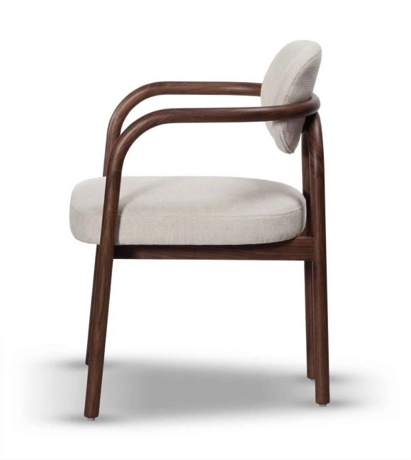 Krzesło Drewniane TRISS ecru noga kolor orzech