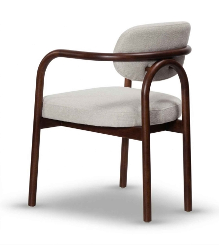 Krzesło Drewniane TRISS ecru noga kolor orzech