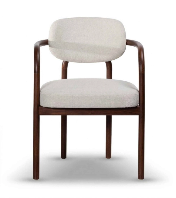 Krzesło Drewniane TRISS ecru noga kolor orzech