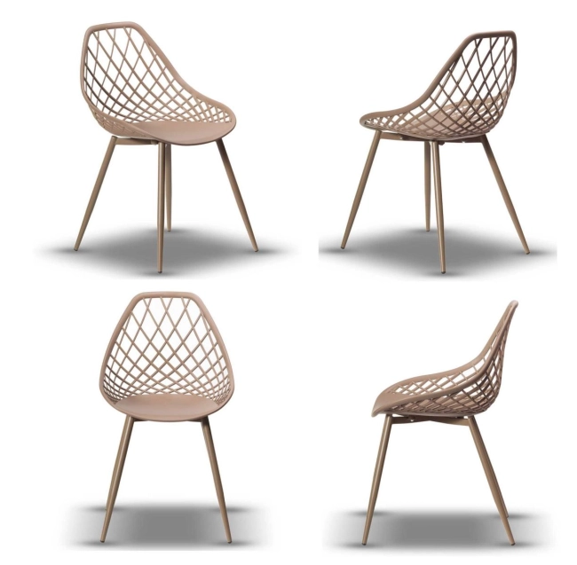 Zestaw 4szt. Krzesło Ogrodowe CHICO fango