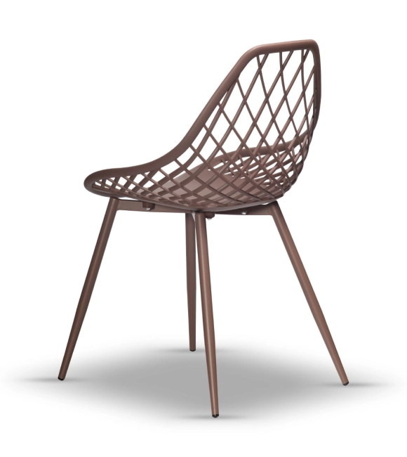 Zestaw 4szt. Krzesło Ogrodowe CHICO brązowe