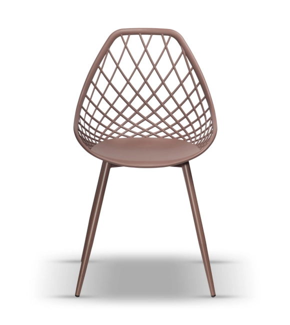 Zestaw 4szt. Krzesło Ogrodowe CHICO brązowe