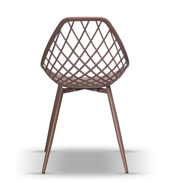 Zestaw 4szt. Krzesło Ogrodowe CHICO brązowe