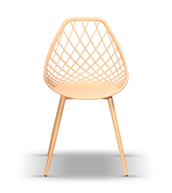 Zestaw 4szt. Krzesło Ogrodowe CHICO brzoskwiniowe