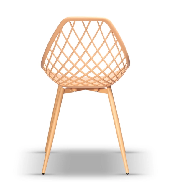 Zestaw 4szt. Krzesło Ogrodowe CHICO brzoskwiniowe