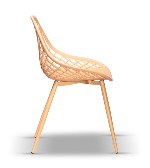 Zestaw 4szt. Krzesło Ogrodowe CHICO brzoskwiniowe