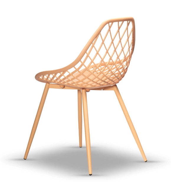 Zestaw 4szt. Krzesło Ogrodowe CHICO brzoskwiniowe