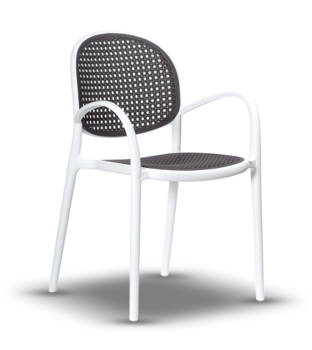 Zestaw 4szt. Krzesło Ogrodowe SIENA szare