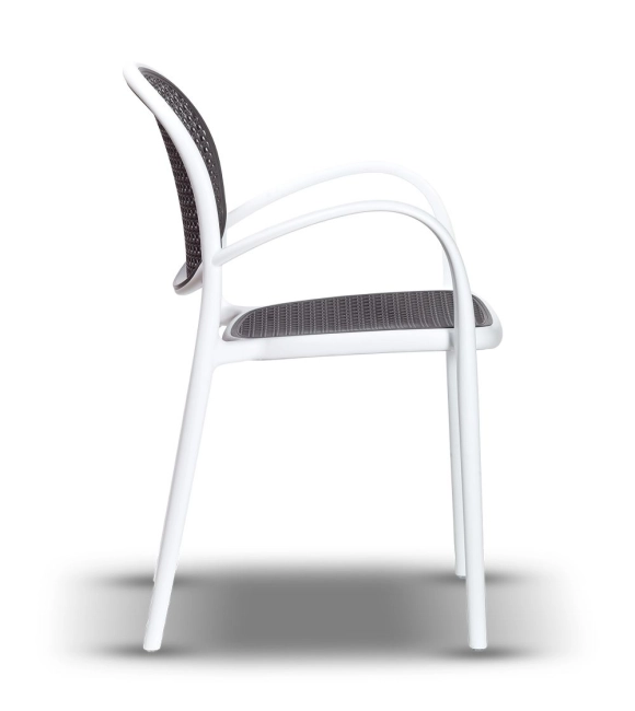 Zestaw 4szt. Krzesło Ogrodowe SIENA szare