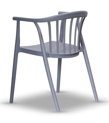 Zestaw 4szt. Krzesło Ogrodowe RIVA ciemny szary