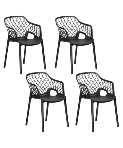 Zestaw 4szt. Krzesło ogrodowe CHICO-2 czarne
