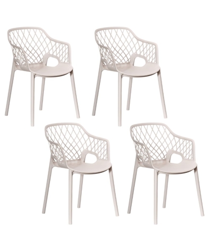 Zestaw 4szt. Krzesło ogrodowe CHICO-2 beżowe