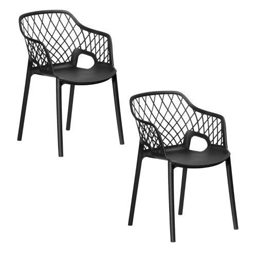 Zestaw 2szt. Krzesło ogrodowe CHICO-2 czarne
