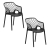 Zestaw 2szt. Krzesło ogrodowe CHICO-2 czarne