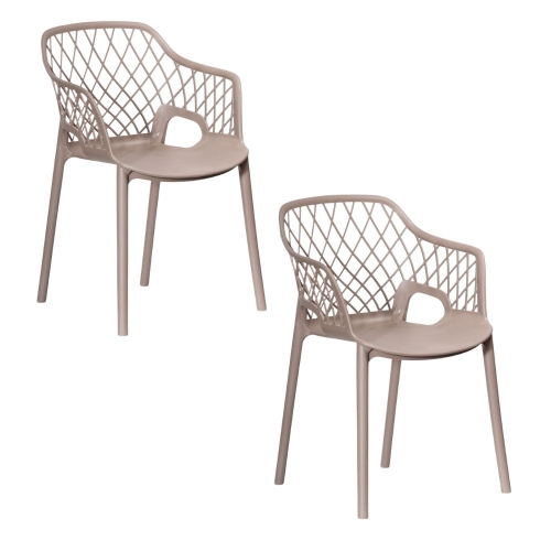 Zestaw 2szt. Krzesło ogrodowe CHICO-2 taupe