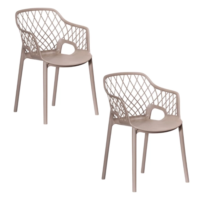 Zestaw 2szt. Krzesło ogrodowe CHICO-2 taupe