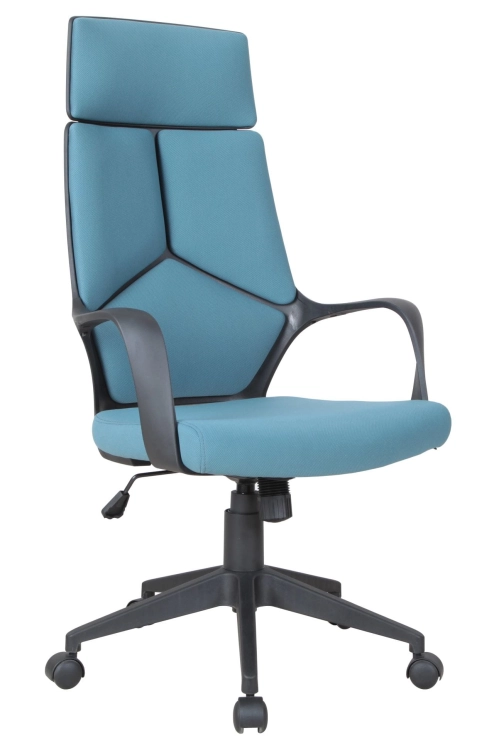 fotel obrotowy FK-0898H czarny/niebieski
