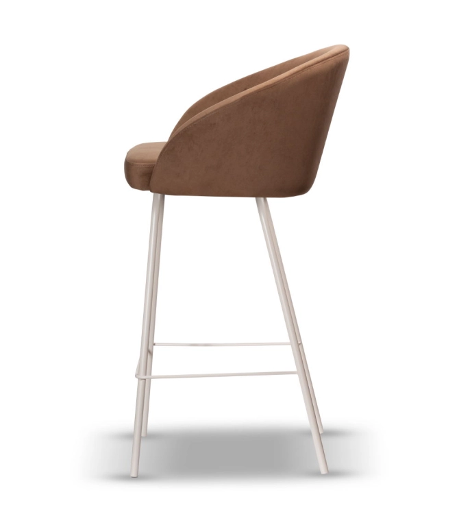 Hoker Welurowy FLOW 75cm slim brązowy noga kaszmirowa
