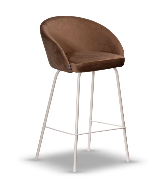 Hoker Welurowy FLOW 75cm slim brązowy noga kaszmirowa