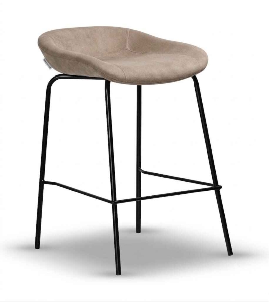 Półhoker Tapicerowany ENZO 60cm noga slim Ditra New 06 Outlet