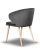 Krzesło Kubełkowe MOLLY noga drewniana