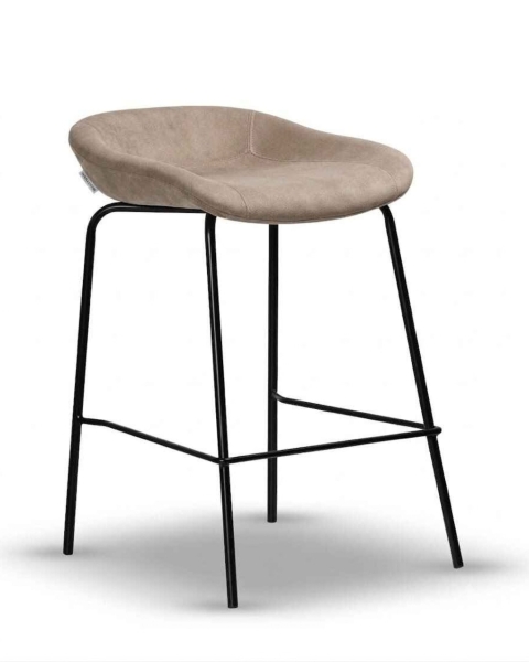 Półhoker Tapicerowany ENZO 60cm noga slim Ditra New 06 Outlet