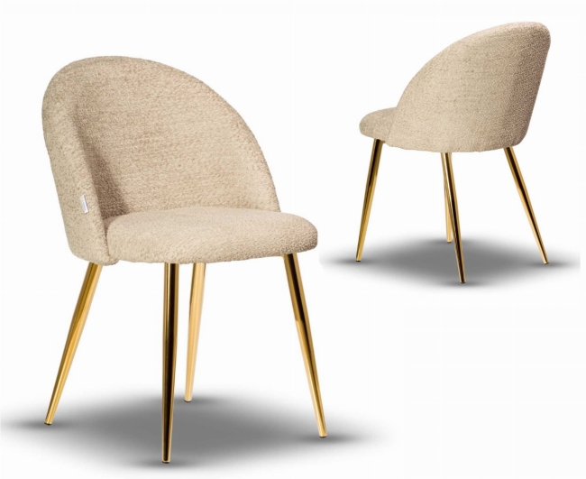 krzesło boucle SOUL ciemny beż