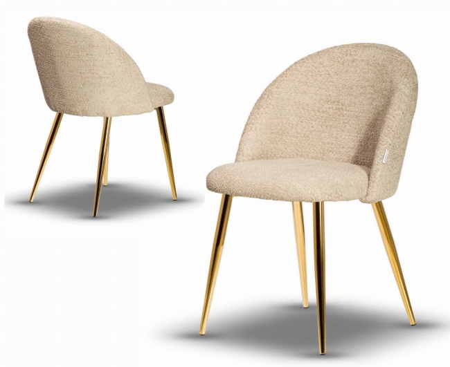 krzesło boucle SOUL ciemny beż