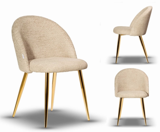 krzesło boucle SOUL ciemny beż