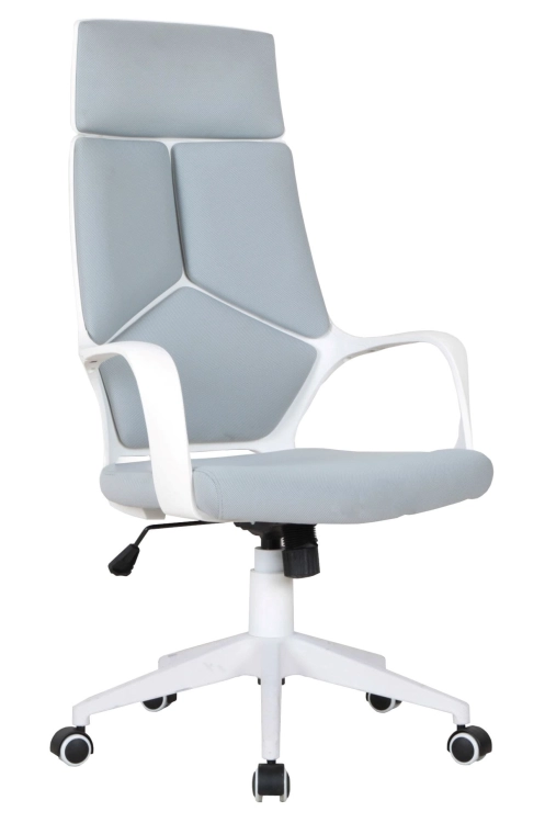 fotel obrotowy FK-0898H biały/szary