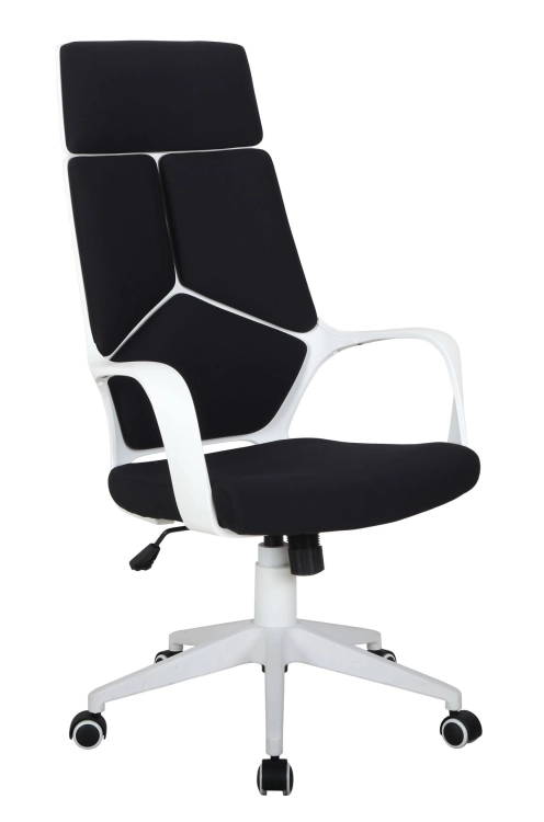 fotel obrotowy FK-0898H biały/czarny
